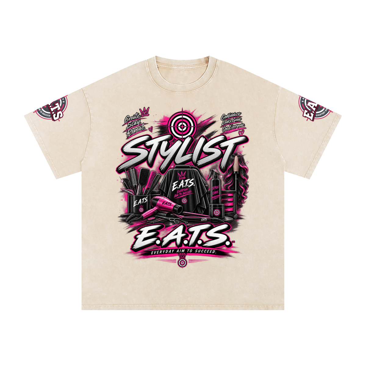 rose,red,pink,stylist,eats,bullseye,black,apricot,grey,gray,unisex,hers,women,womens,careers,tshirt,light,casual,streetwear