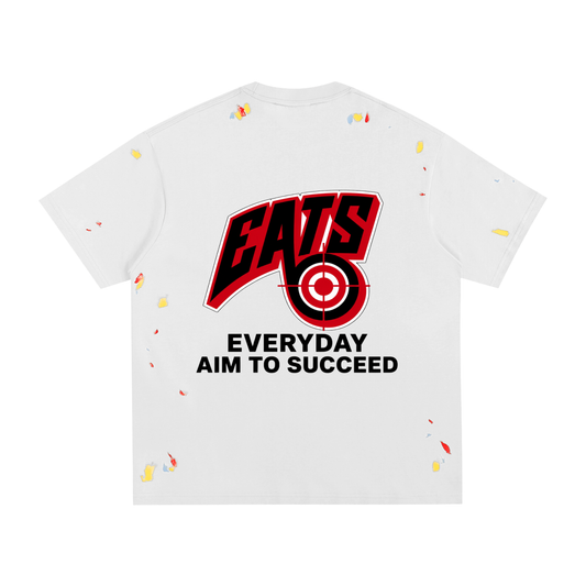 White Paint Splatter EATS T-Shirt