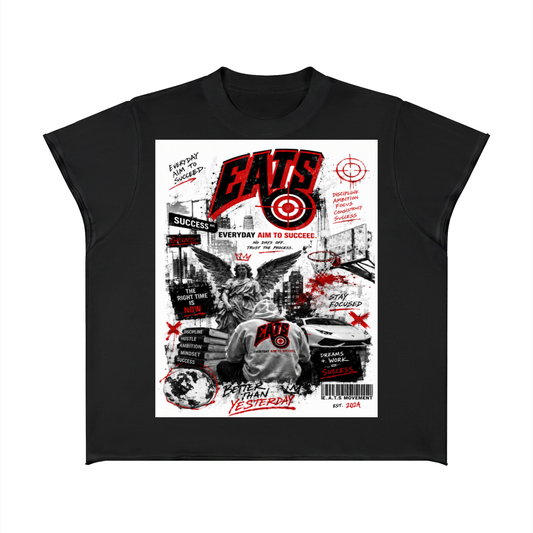 E.A.T.S sleeveless Boxy Raw Edge T-Shirt