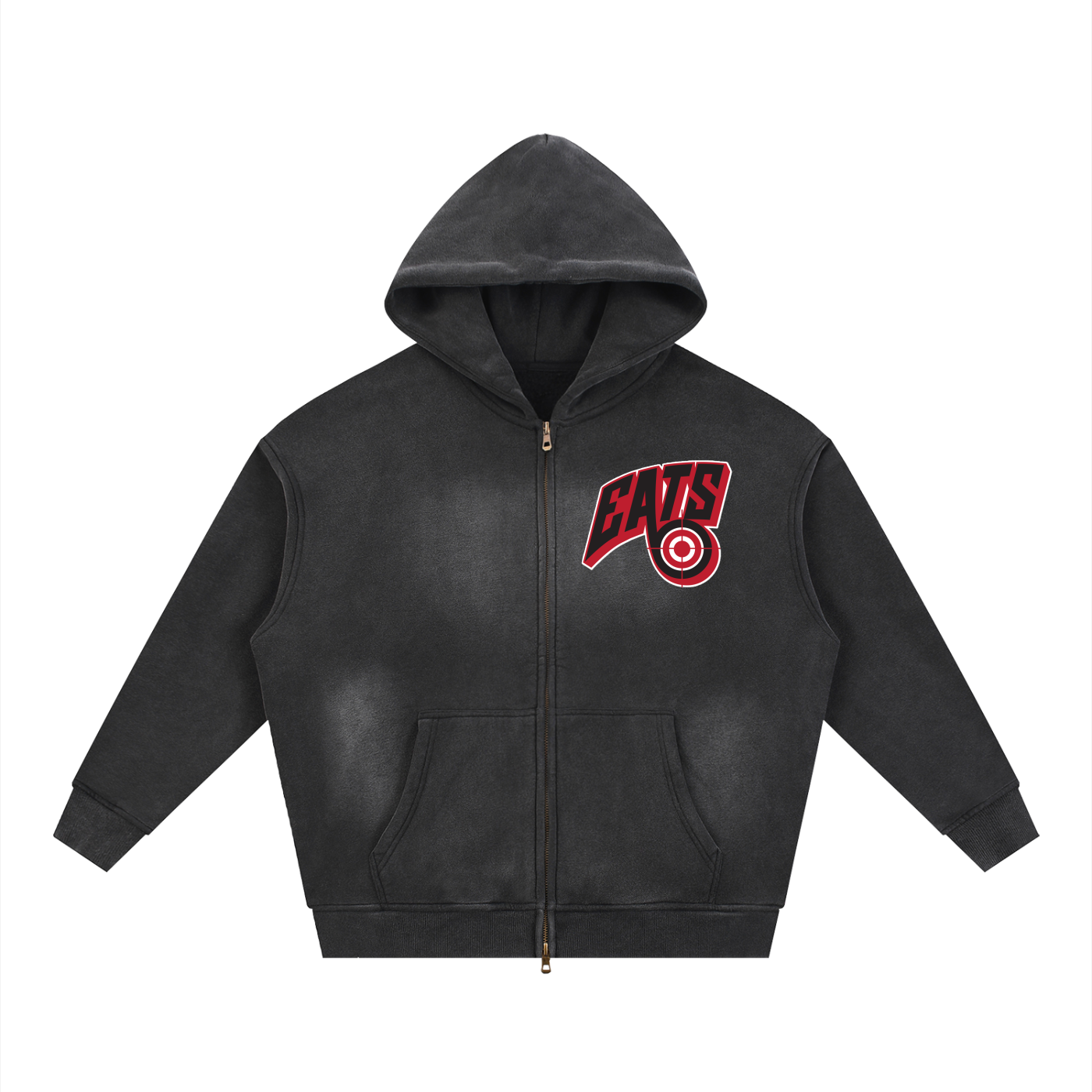 Sunfade Two-way Zipper Boxy Fleece Hoodie
