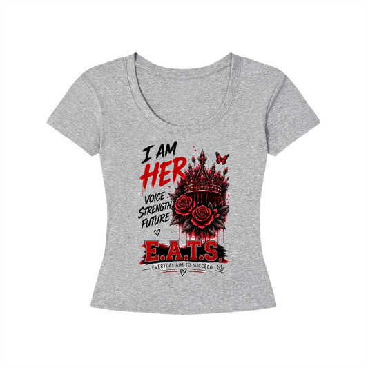 womens,red,her,grey,tshirt