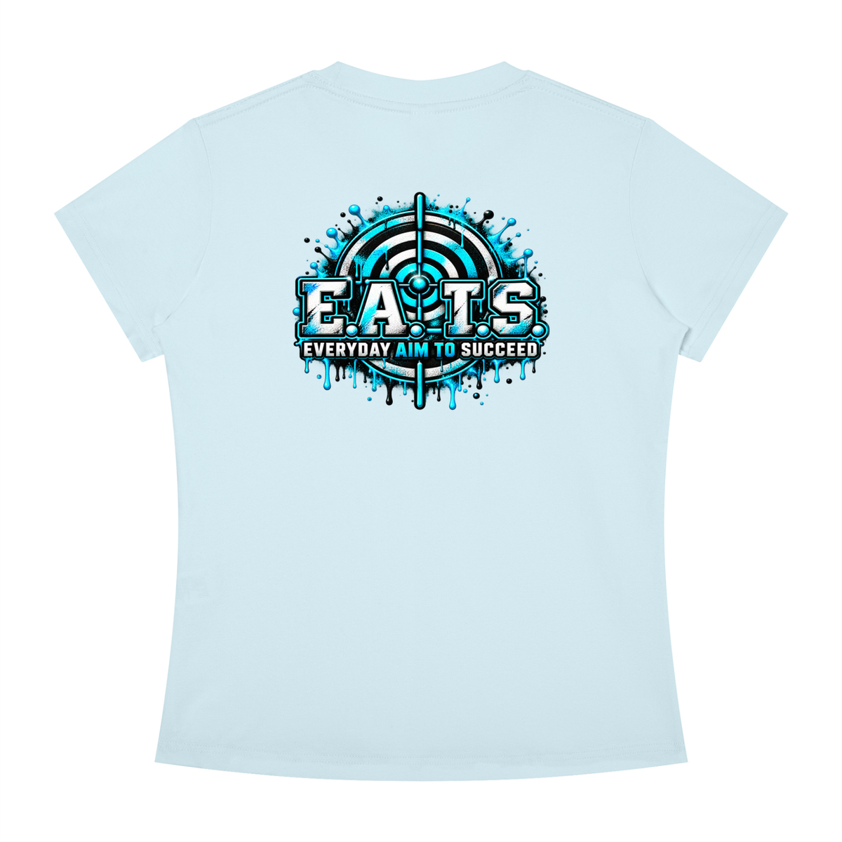 blue,white,grey,gray,bull,animal,bullseye,eats,brandlogo,hers,her,womens,women,casual,streetwear,womensstreetwear,teal,lightblue,graphic,graphictshirt,dark,light