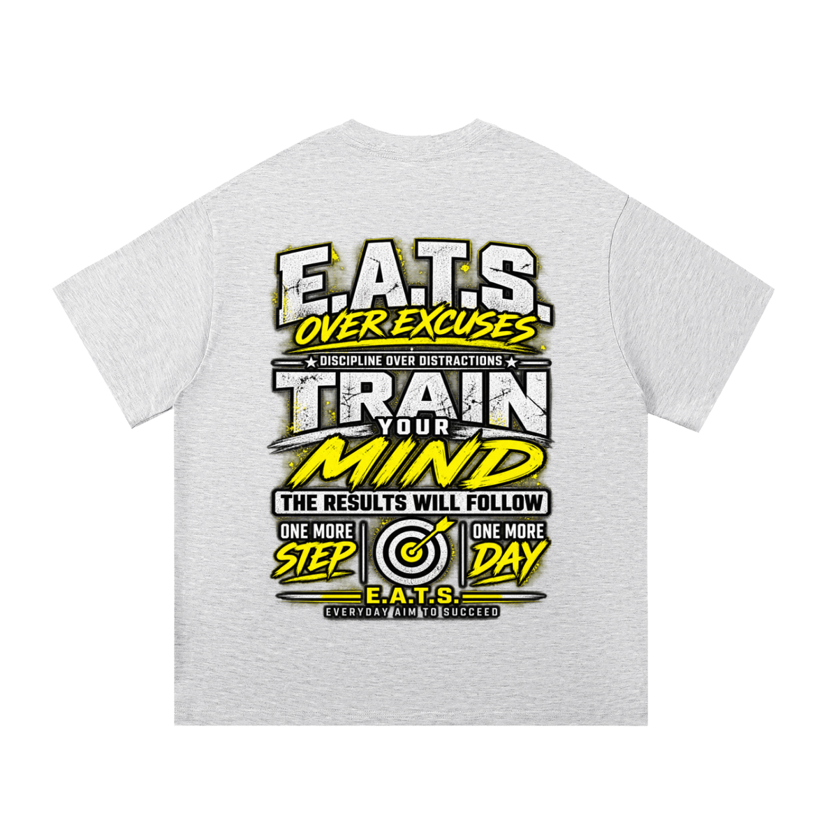 mens,tshirt,menstshirt,menscasualtshirt,eats,eatslogo,brandlogo,graphictshirt,mensgraphictshirt,his,bullseye,everydayaimtosucceed,eatsbyfitz,graphic,graphictee,grey,gray,greyshirt,grayshirt,mensgreyshirt,mensgrayshirt,yellow